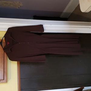2 for $20/ Merona Brown Midi Button-Up Dress